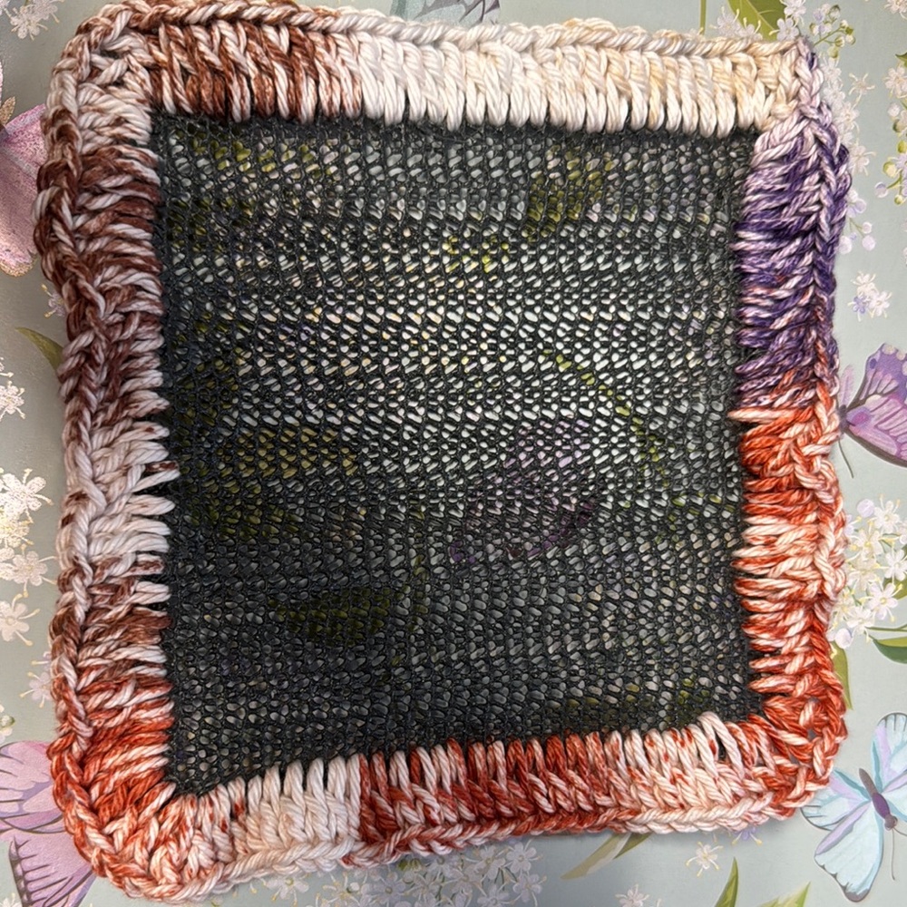 Handmade Multicolor Knit Square